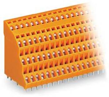 Čtyřpatrové svorky WAGO 738-312, 2.50 mm², Pólů 48, oranžová, 12 ks