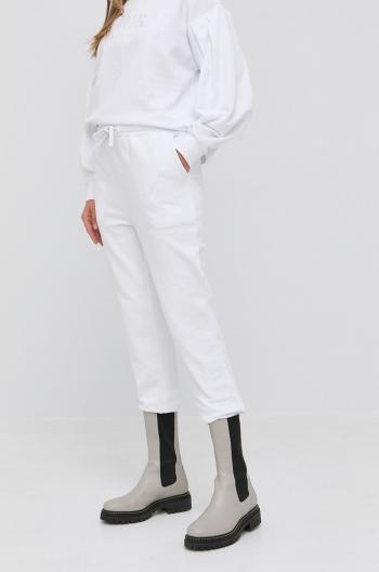 Kalhoty Twinset dámské, bílá barva, s aplikací