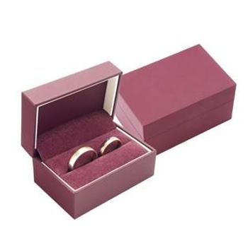 Šperky4U Dárková krabička na snubní prsteny - bordó - KR0162-BD