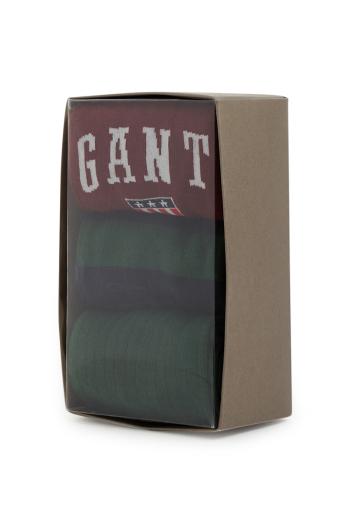 PONOŽKY GANT D2. SOCKS 3-PACK GIFT BOX červená None