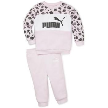 Puma ESSENTIALS+ MATES INFANTS JOGGER FL DESERT Dětská tepláková souprava, růžová, velikost