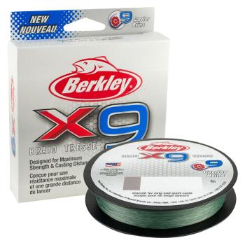 Berkley splétaná šňůra x9 low vis green 300 m - 0,14 mm 14,2 kg