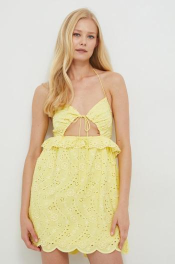 Šaty For Love & Lemons žlutá barva, mini