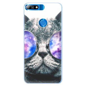 Silikonové pouzdro iSaprio - Galaxy Cat - Huawei Y7 Prime 2018