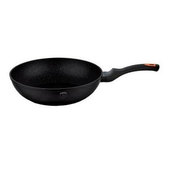 Berlingerhaus pánev WOK s mramorovým povrchem Granit Diamond Line 28 cm