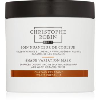 Christophe Robin Shade Variation Mask výživná krémová maska na vlasy odstín Warm Chesnut 250 ml