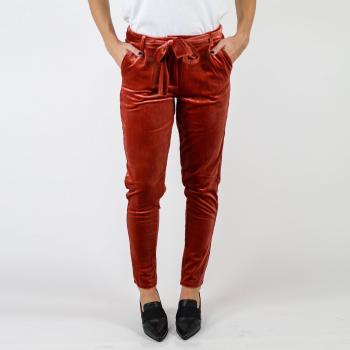 Sametové okrové kalhoty Velan –  36