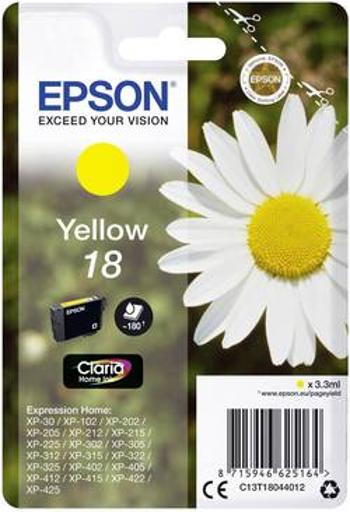 Epson Ink T1804, 18 originál žlutá C13T18044012