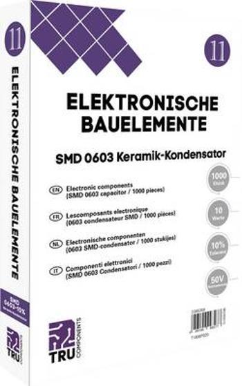 Sada keramických kondenzátorů SMD 0603 TRU COMPONENTS T1806P020, 50 V, 10 %, (d x š) 1.6 mm x 0.8 mm, 1000 díly