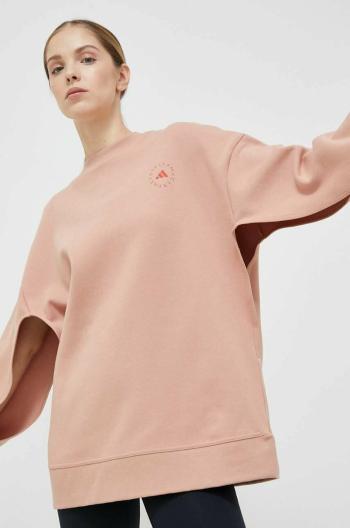 Tepláková mikina adidas by Stella McCartney oranžová barva