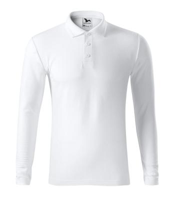 MALFINI Pánská polokošile s dlouhým rukávem Pique Polo LS - Bílá | XXXL