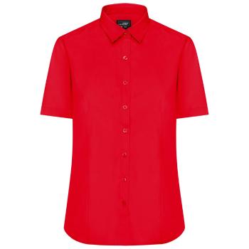 James & Nicholson Dámská košile s krátkým rukávem JN679 - Tomato | S