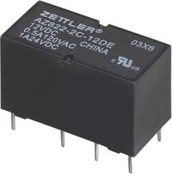 Subminiaturní DIP relé 12 V/DC 2 A Zettler Electronics AZ822-2C-12DSE 1 ks