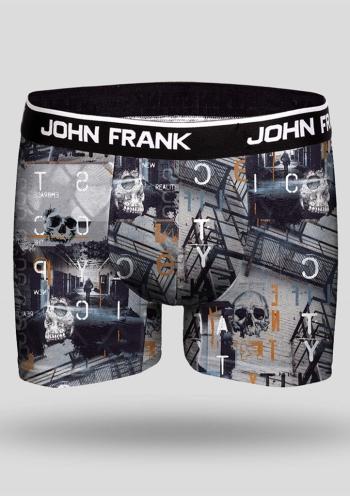 Pánské boxerky John Frank JFBD233 M Šedá