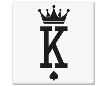 Magnet čtverec plast K as King