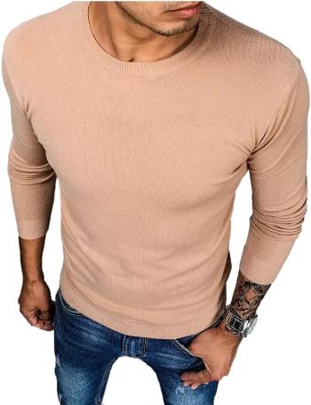 Béžový pánský basic svetr vel. 2XL