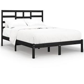 Rám postele černý masivní dřevo 120 × 200 cm, 3105794 (3105794)