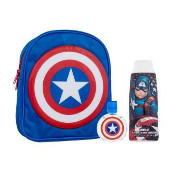 Marvel Captain America dárková kazeta toaletní voda 50 ml + sprchový gel 300 ml + batoh pro děti