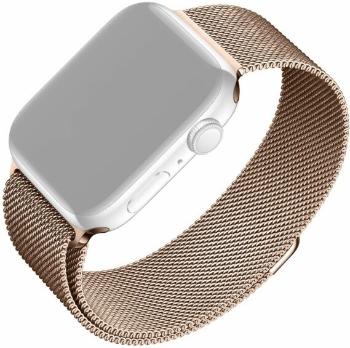 Fixed Síťovaný nerezový řemínek Mesh Strap pro Apple Watch 38/40/41 mm, růžově zlatý