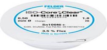 Pájecí cín Felder Löttechnik ISO-Core "Clear" Sn100Ni+, cívka, 0.5 mm