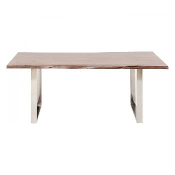 Stůl Harmony Walnut 160×80 cm – chrom