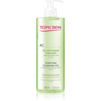 Topicrem AC Purifying Cleansing Gel hloubkově čisticí gel pro mastnou citlivou pleť 400 ml