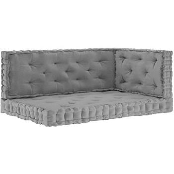 Podušky na nábytek z palet 3 ks šedé bavlna (3068599)