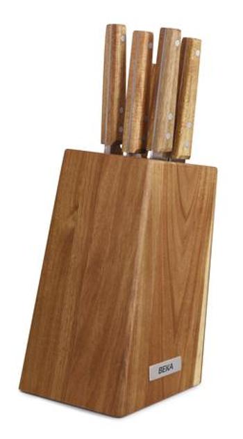 BEKA Dřevěný blok na nože Nomad + 5 nožů - doprava zdarma