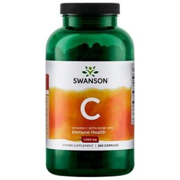 Swanson Vitamin C + Extrakt z Šípků, 1000 mg, 250 kapslí (87614011066)