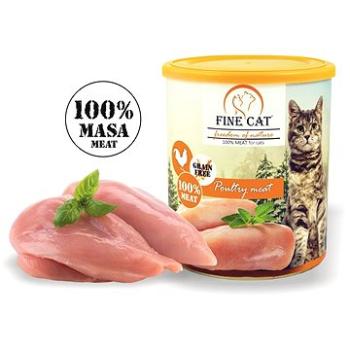 FINE CAT FoN konzerva pro kočky DRŮBEŽÍ 100% MASA 800g (8595657303243)