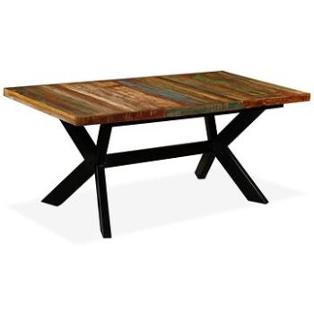 Jídelní stůl masivní recyklované dřevo ocelový kříž 180 cm (244804)