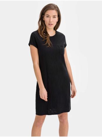 Černé dámské šaty v-ss pkt tee dress