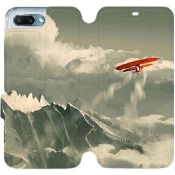 Flipové pouzdro na mobil Honor 10 - MA03P Oranžové letadlo v horách (5903226306305)
