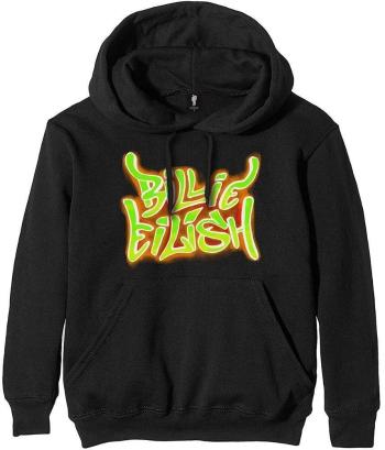 Billie Eilish Mikina Airbrush Flames Blohsh Black M