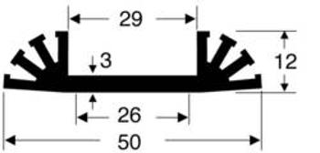 Chladič Fischer Elektronik SK 31 50 SA, 50 x 12 x 50 mm, 6,8 kW