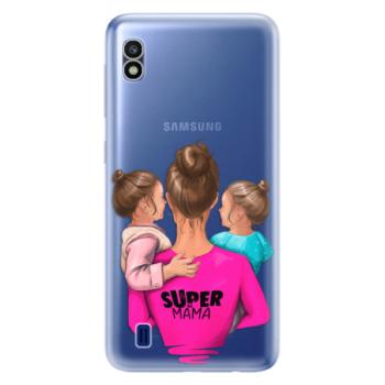 Odolné silikonové pouzdro iSaprio - Super Mama - Two Girls - Samsung Galaxy A10