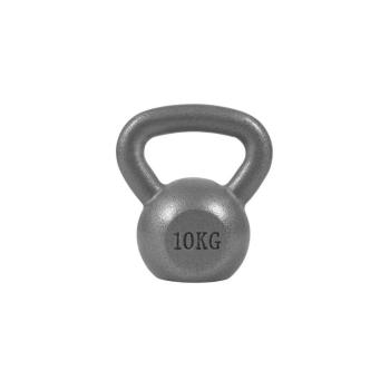 Gorilla Sports kettlebell činka, litinová, šedá, 10 kg