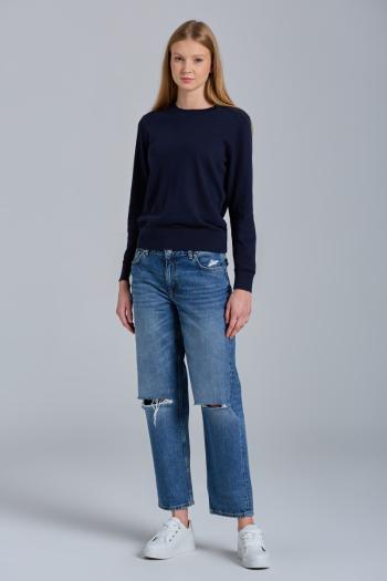 DŽÍNY GANT D1. CAMIE CROPPED RIPPED JEANS modrá 27