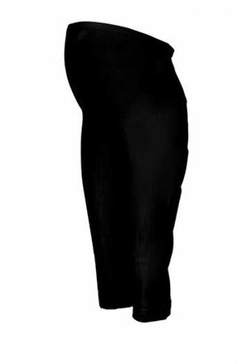Be MaaMaa Těhotenské 3/4 kalhoty s elastickým pásem - černé M (38)