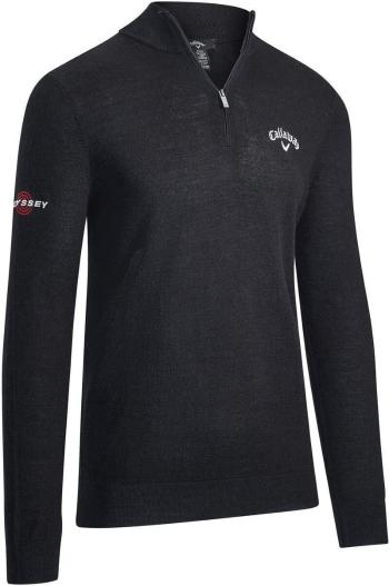 Callaway 1/4 Blended Merino Black Ink S Svetr