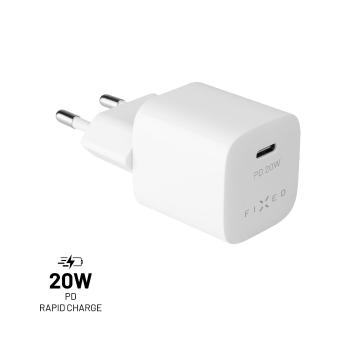 Fixed Síťová nabíječka Mini s USB-C, 20W, bílá