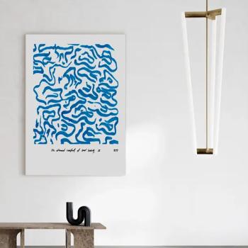 Designový akustický panel – Comfort Blue – 120 × 168 cm