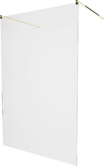 MEXEN/S KIOTO samostatně stojící sprchová zástěna 100 x 200 cm, transparent 8 mm, zlatá 800-100-002-50-00