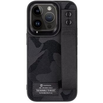 Tactical Camo Troop Drag Strap Kryt pro Apple iPhone 14 Pro Black (8596311194672)