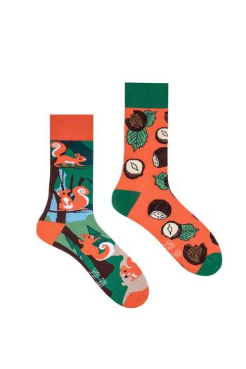 Zeleno-oranžové ponožky Squirrels