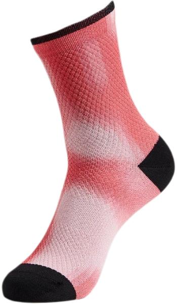 Specialized Soft Air Mid Sock - vivid coral distortion 36-39