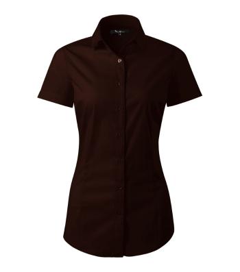 MALFINI Dámská košile s krátkým rukávem Flash - Kávová | L