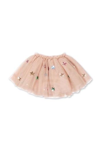 Dětská sukně Konges Sløjd YVONNE SKIRT béžová barva, mini, áčková, KS101759