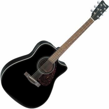 Yamaha FX370C Black Elektroakustická kytara Dreadnought