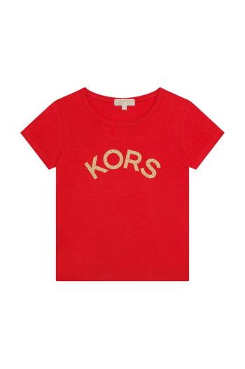 Dětské bavlněné tričko Michael Kors červená barva